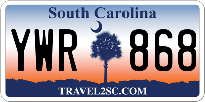 SC license plate YWR868