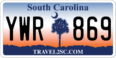 SC license plate YWR869