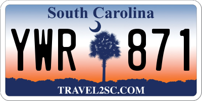 SC license plate YWR871