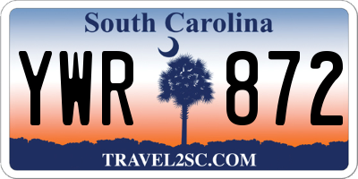 SC license plate YWR872