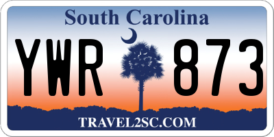 SC license plate YWR873