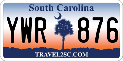 SC license plate YWR876