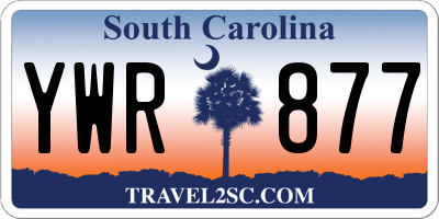 SC license plate YWR877