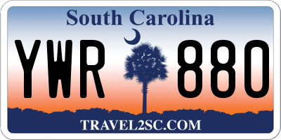 SC license plate YWR880