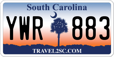 SC license plate YWR883