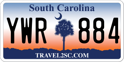 SC license plate YWR884