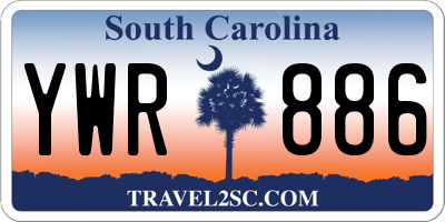 SC license plate YWR886