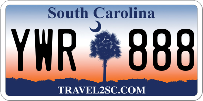 SC license plate YWR888