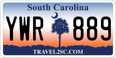 SC license plate YWR889