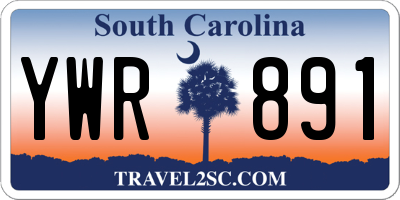 SC license plate YWR891