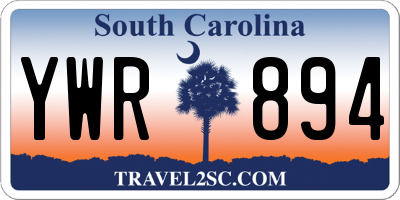 SC license plate YWR894