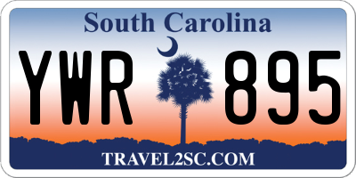SC license plate YWR895