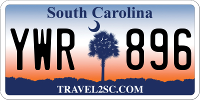 SC license plate YWR896