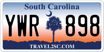SC license plate YWR898
