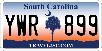 SC license plate YWR899