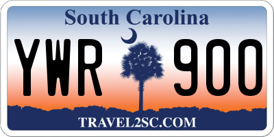 SC license plate YWR900