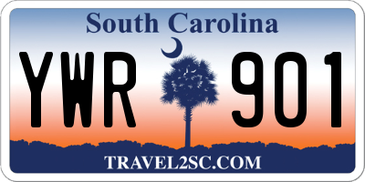 SC license plate YWR901