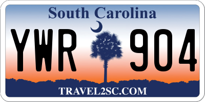 SC license plate YWR904