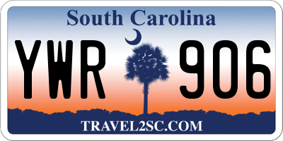 SC license plate YWR906