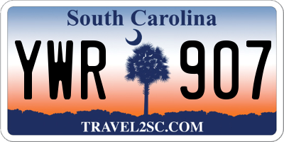 SC license plate YWR907