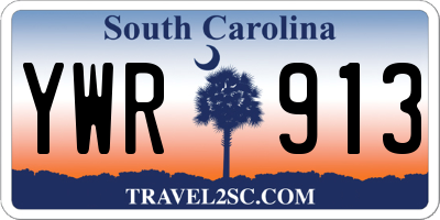 SC license plate YWR913