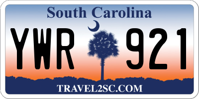 SC license plate YWR921