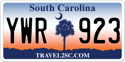 SC license plate YWR923