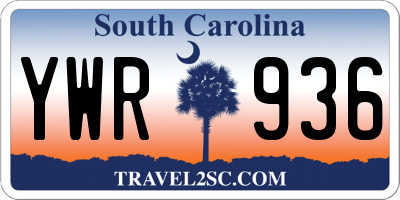SC license plate YWR936