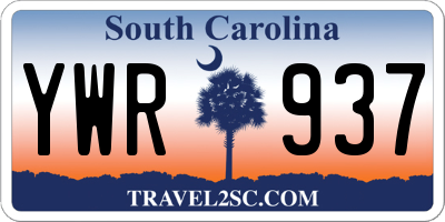 SC license plate YWR937