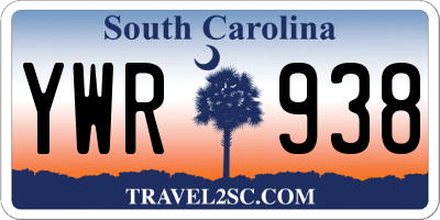 SC license plate YWR938