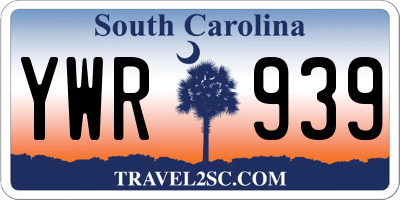 SC license plate YWR939