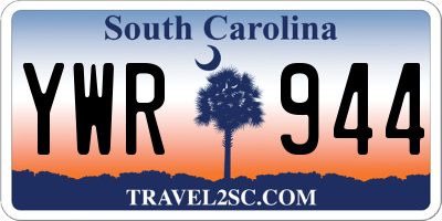 SC license plate YWR944