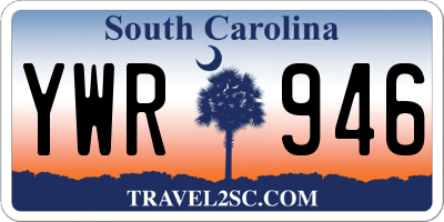 SC license plate YWR946