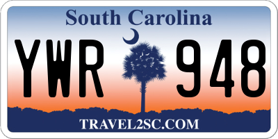 SC license plate YWR948
