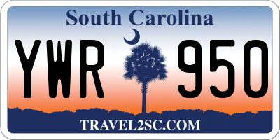 SC license plate YWR950