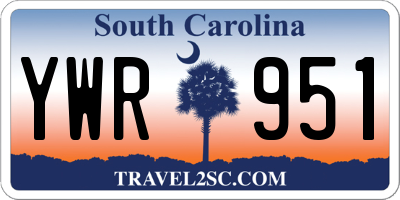 SC license plate YWR951