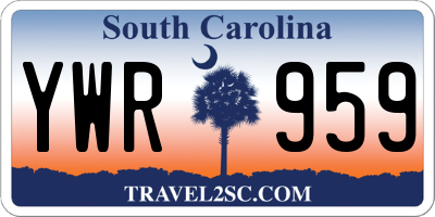 SC license plate YWR959