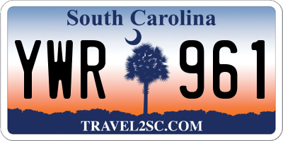 SC license plate YWR961