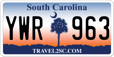 SC license plate YWR963