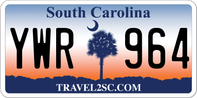 SC license plate YWR964