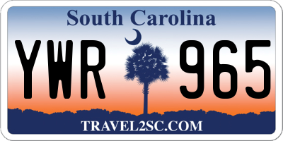 SC license plate YWR965