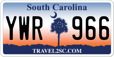 SC license plate YWR966