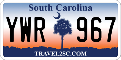SC license plate YWR967