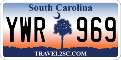 SC license plate YWR969