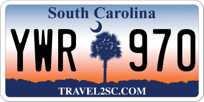 SC license plate YWR970