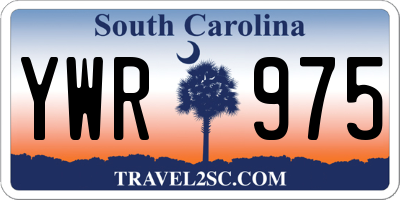 SC license plate YWR975