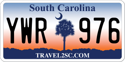 SC license plate YWR976