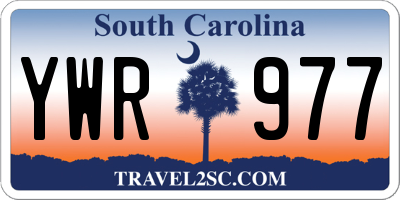 SC license plate YWR977
