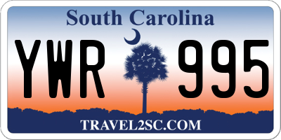 SC license plate YWR995
