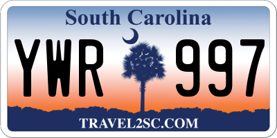 SC license plate YWR997